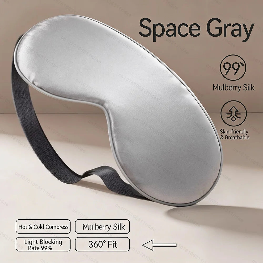 Silk Sleep Mask Pressure-Free Adjustable, Breathable & Skin-Friendly, Light-Blocking for Restful Sleep, Sleep Eye Mask Blackout
